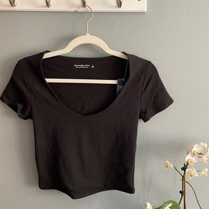 Abercrombie Cotton Seamless Fabric Scoopneck Tee